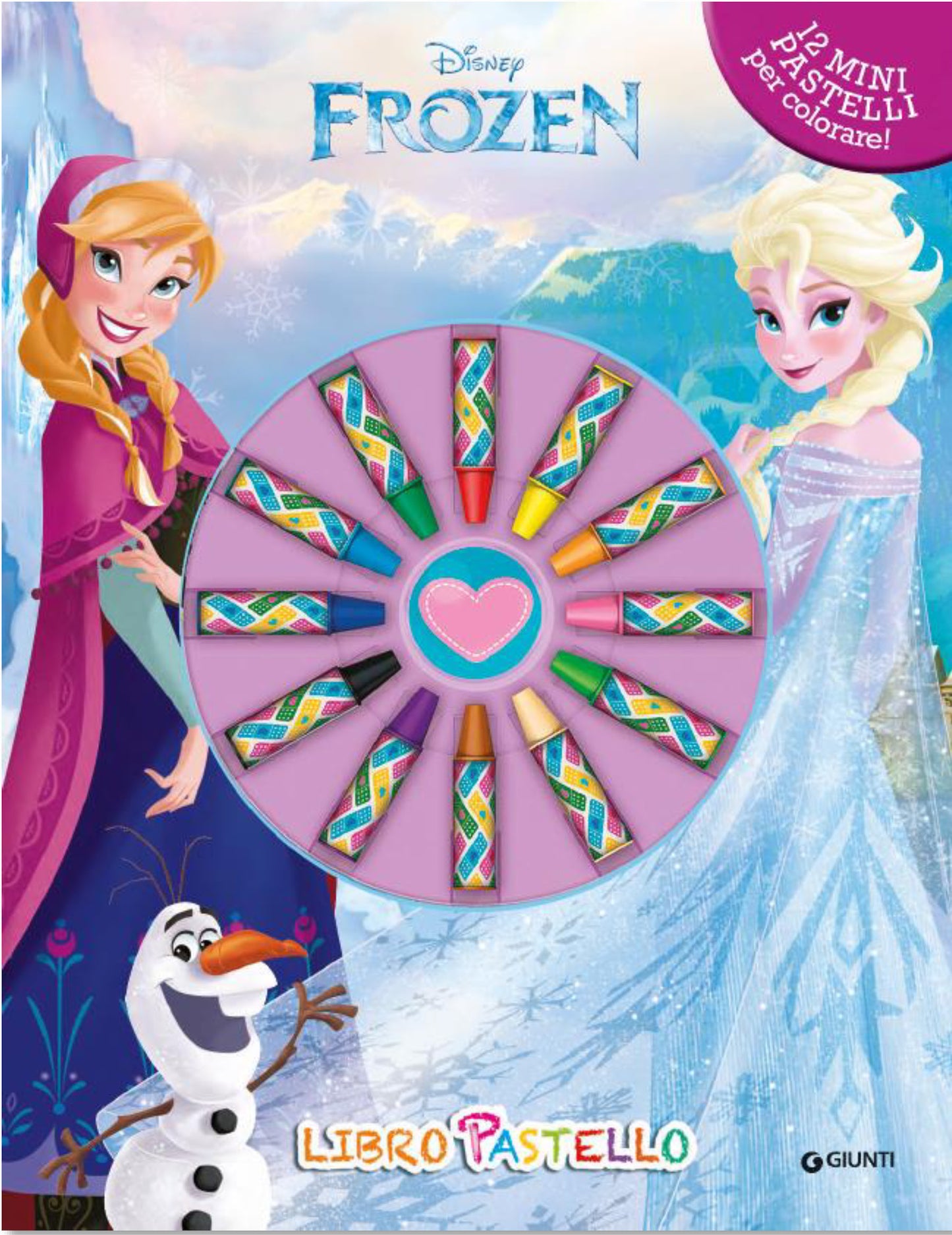 Libro Pastello Frozen::12 mini pastelli per colorare!