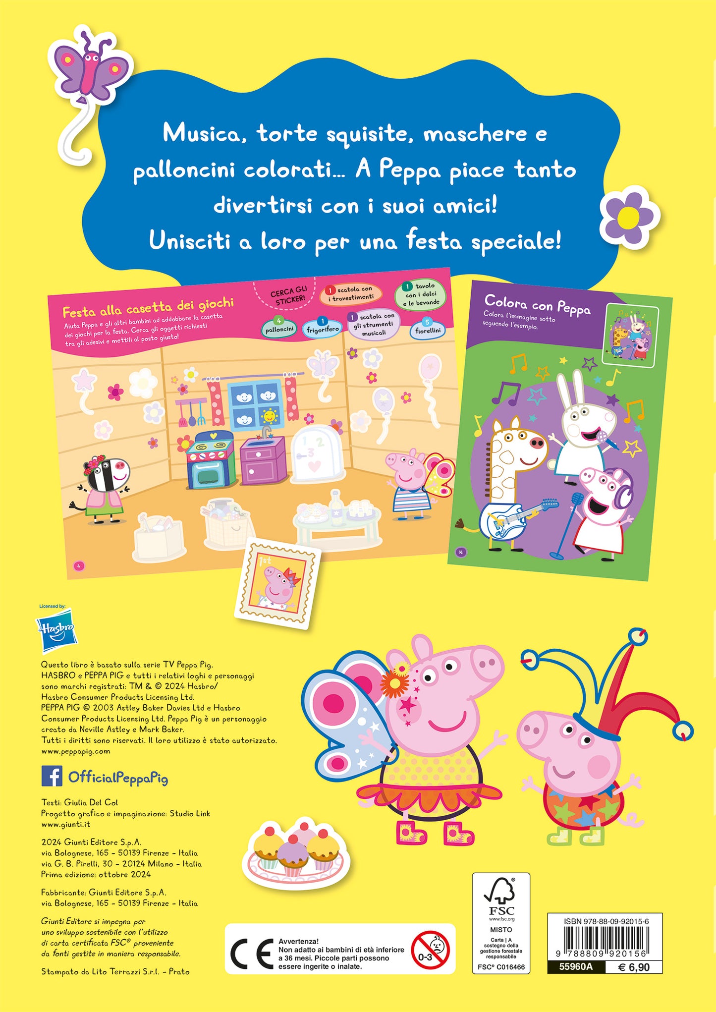 Festeggia con Peppa::Con tanti giochi e sticker