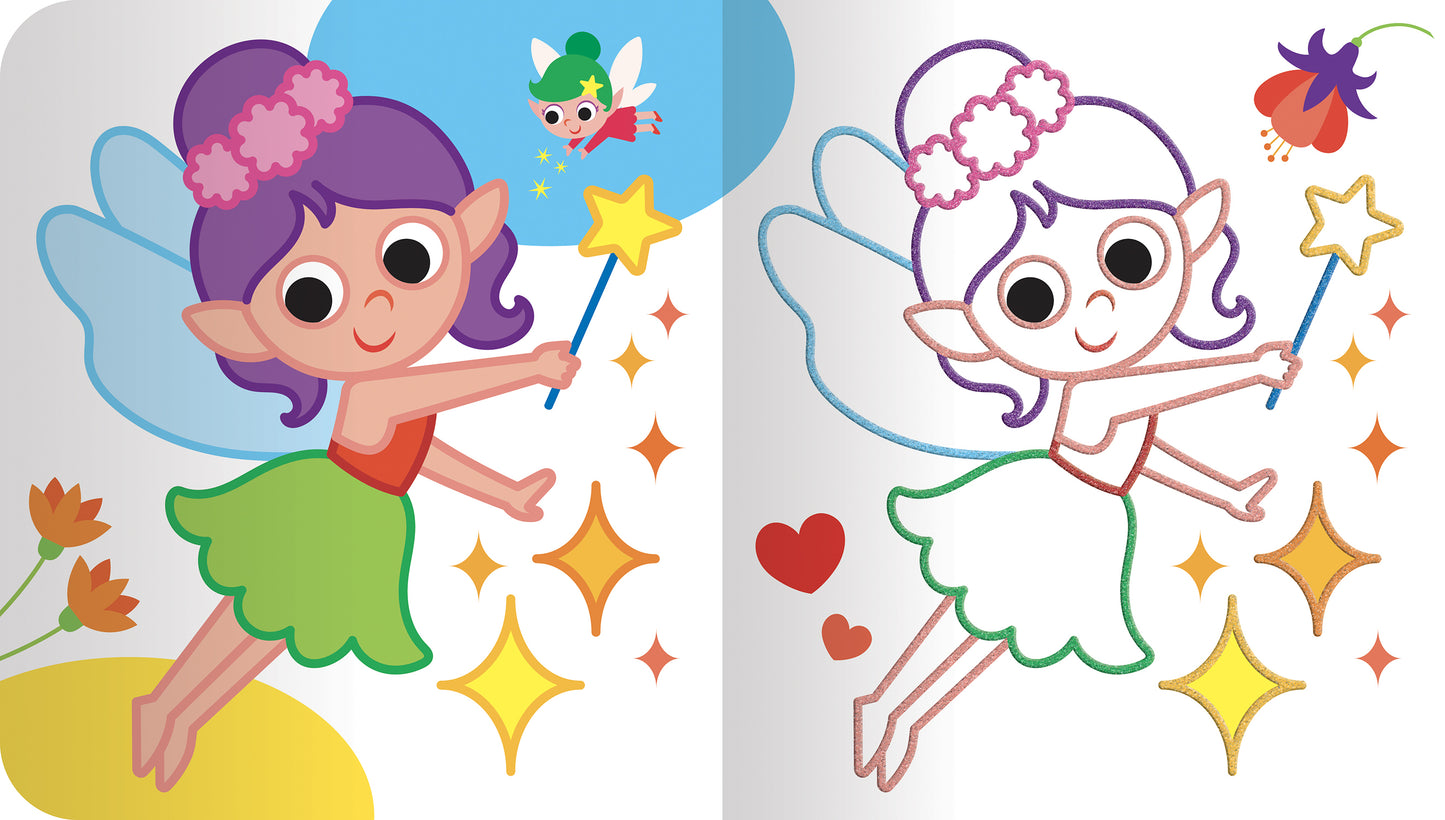 Colora i mondi magici scintillanti