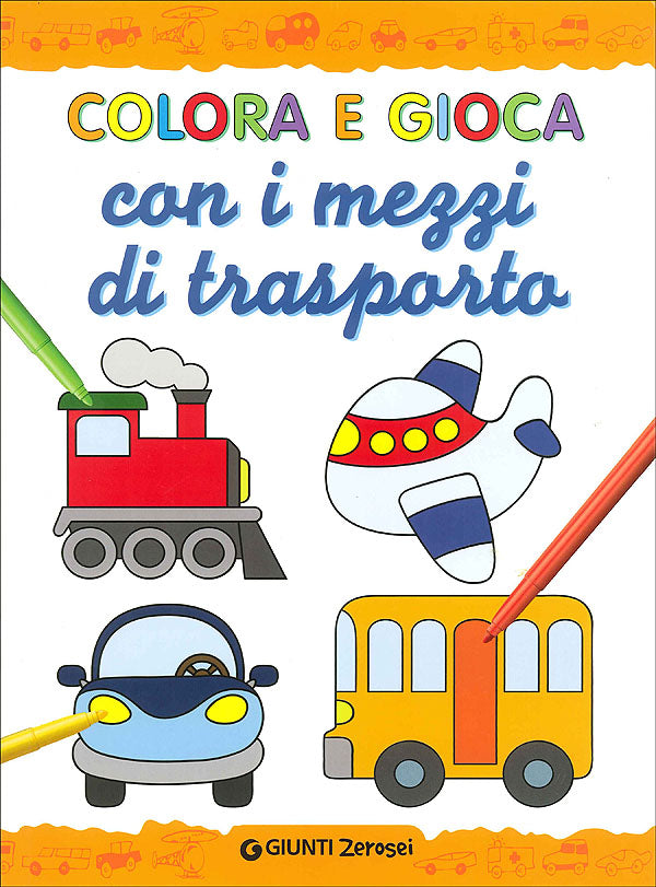 Colora e gioca con i mezzi di trasporto