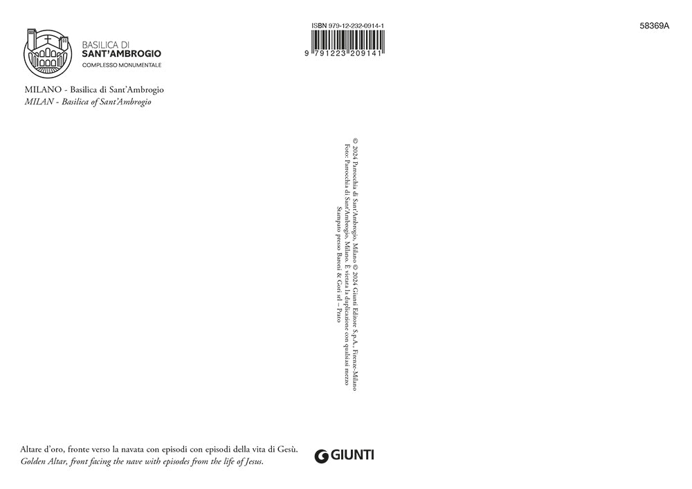 Sant'Ambrogio - Altare d'oro - cartolina