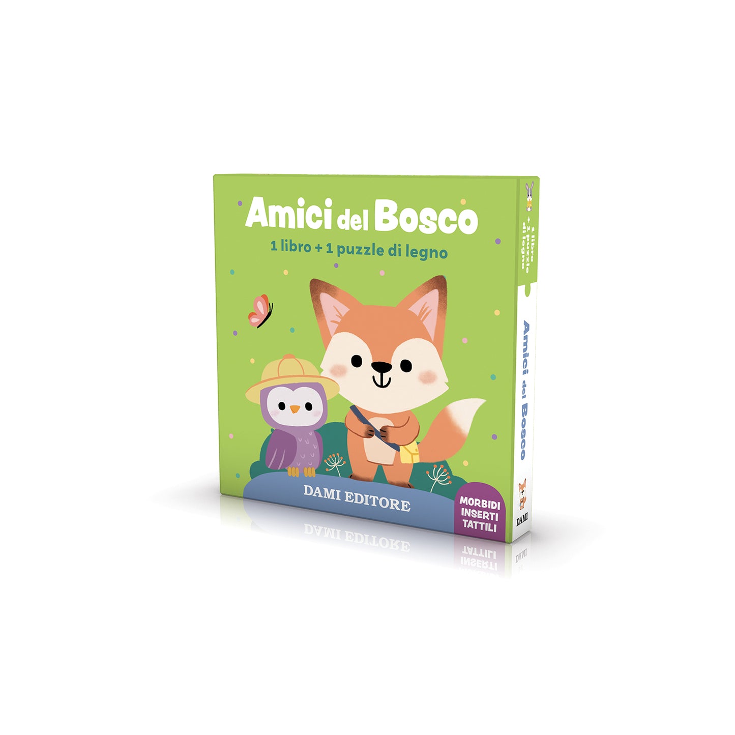 Amici del bosco::1 libro + 1 puzzle di legno