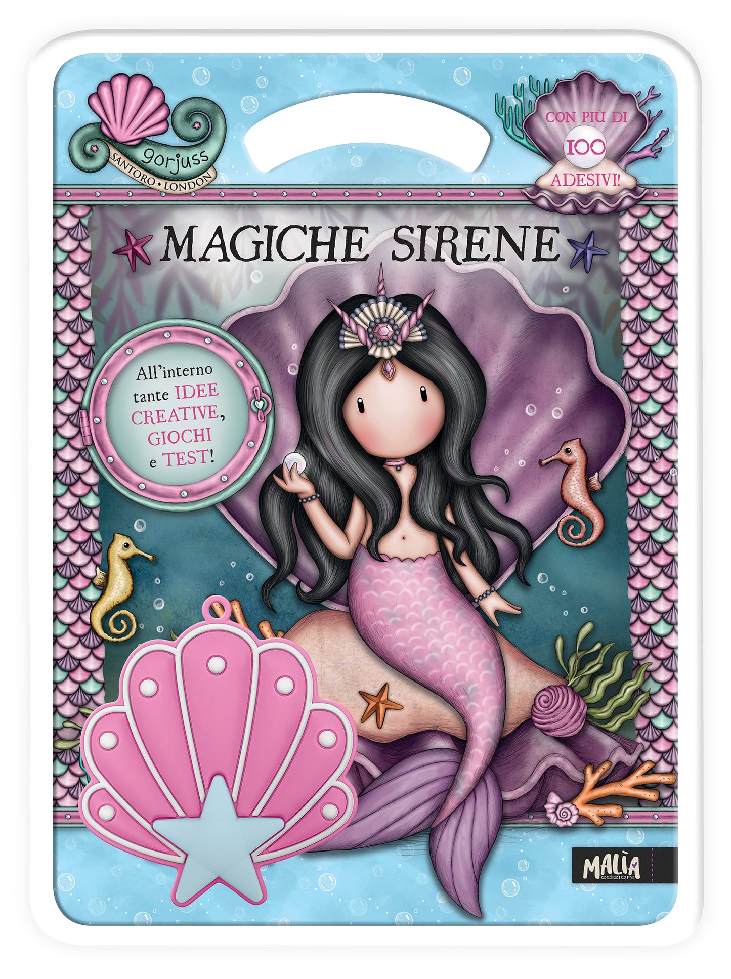 Gorjuss. Activity con gadget. Magiche sirene + Pochette rosa