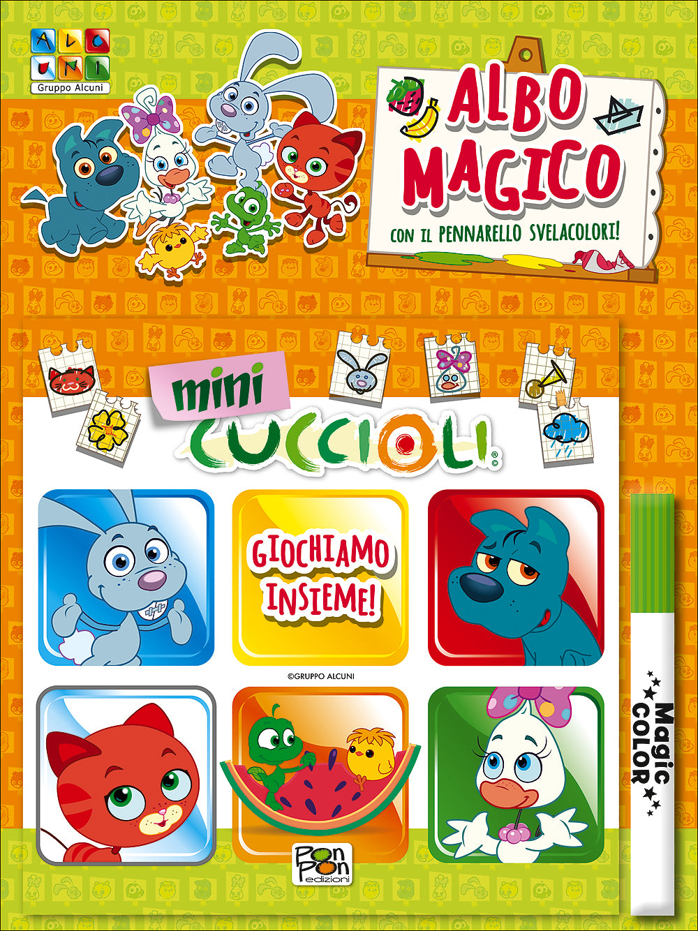 Albo Magico Mini cuccioli - Giochiamo insieme!::Con il pennarello svelacolori!