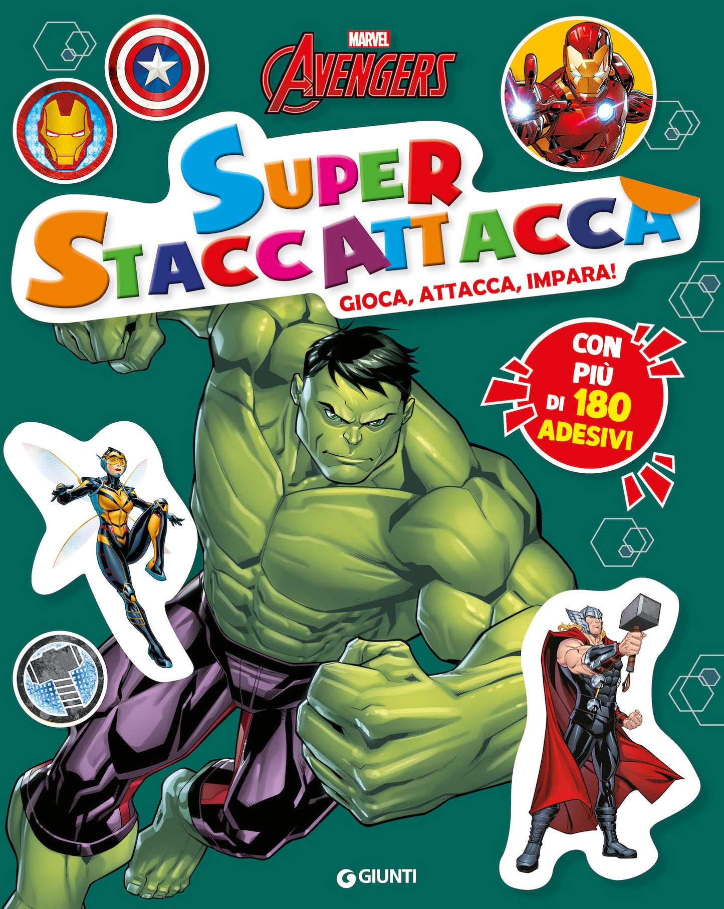 Avengers Super Staccattacca Marvel::Gioca, attacca, impara! Con più di 180 adesivi