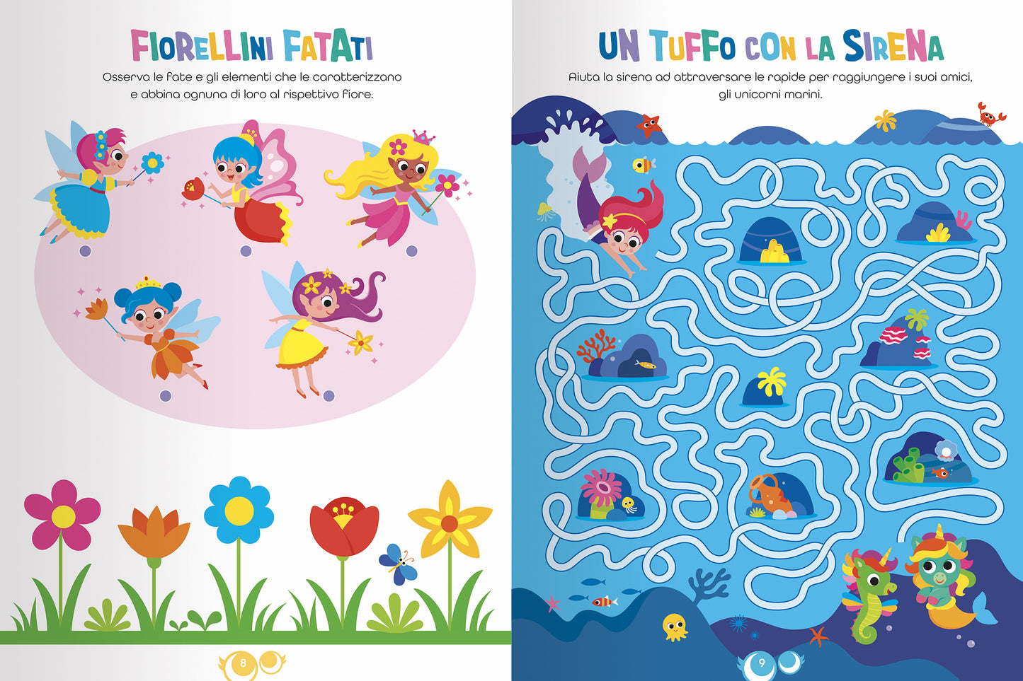 Mondi Magici::Giochi, percorsi, labirinti, coloring