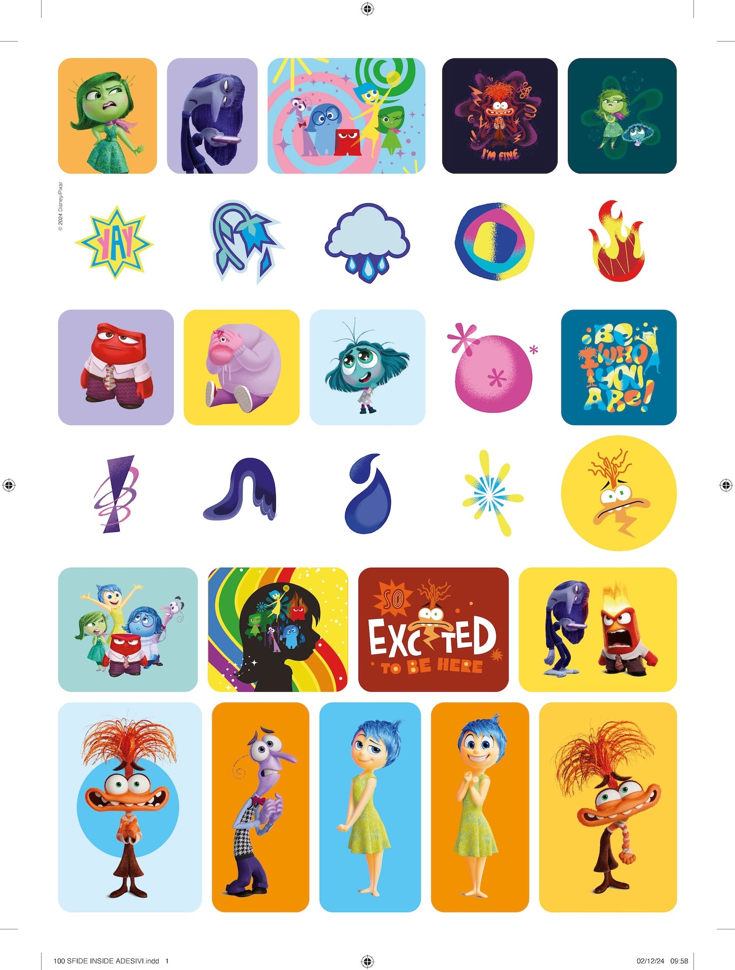 100 Pagine di giochi e attività Inside Out 2::Con tanti adesivi