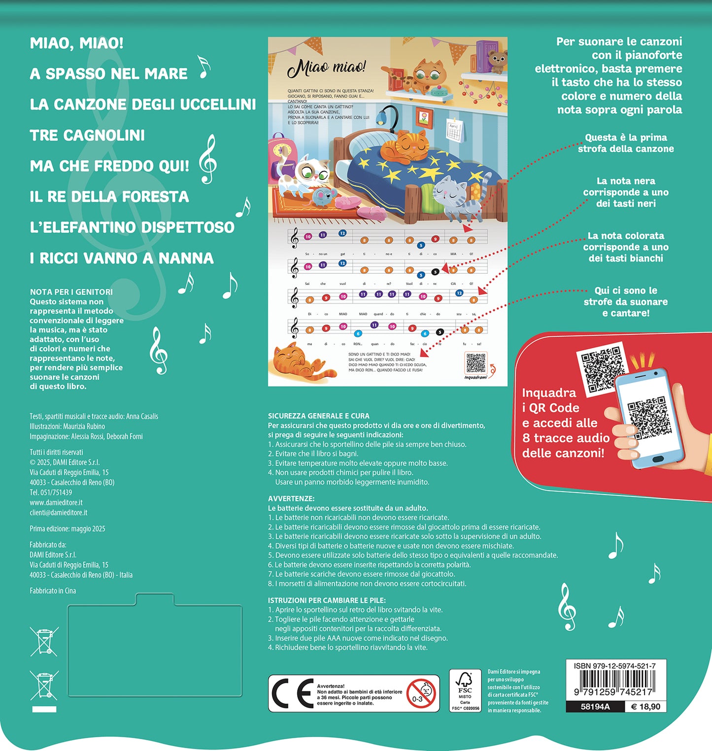 Il libro pianoforte dei Cuccioli::Con 8 canzoncine facili facili da leggere, cantare e suonare!