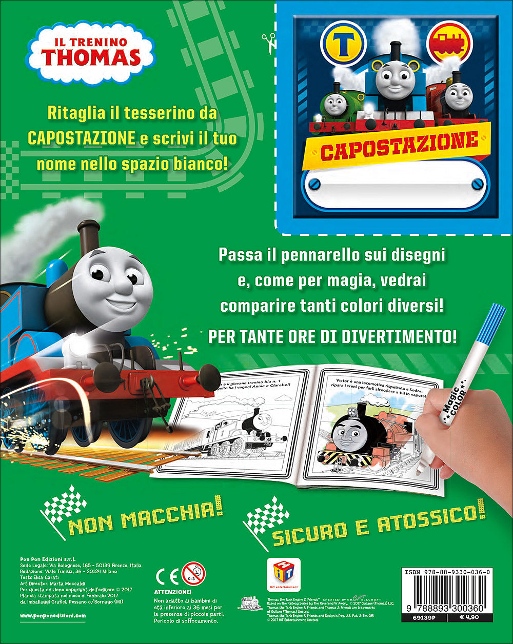 Albo Magico Trenino Thomas - Vagoni straordinari!::Con il pennarello svelacolori