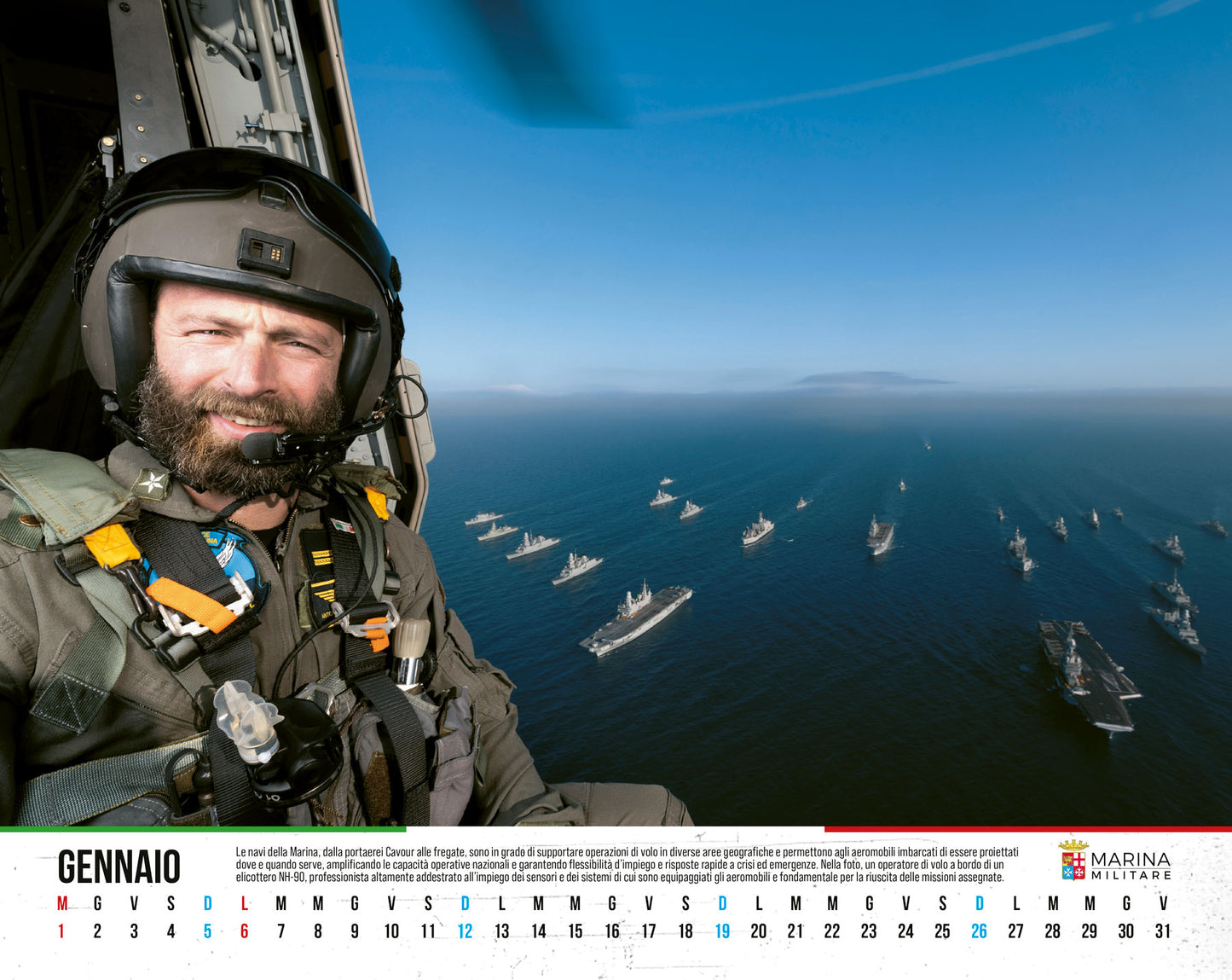 Calendario Marina Militare 2025 - da tavolo::Volti e sorrisi