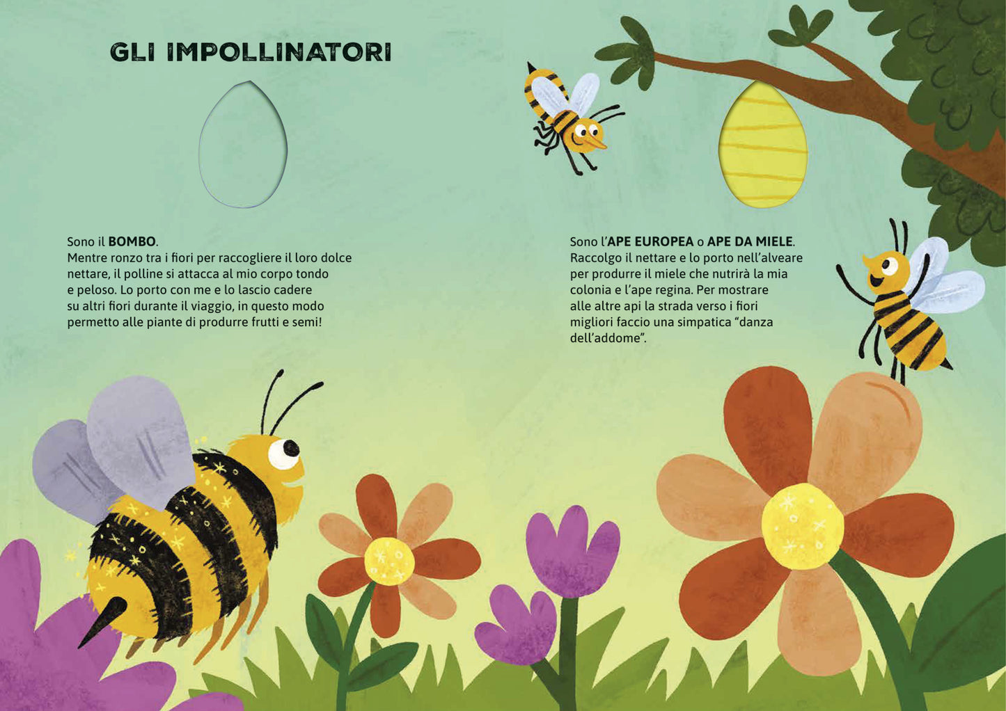 Chi vive nel prato?::Per sbirciare attraverso i fori e sorprendersi a ogni pagina!