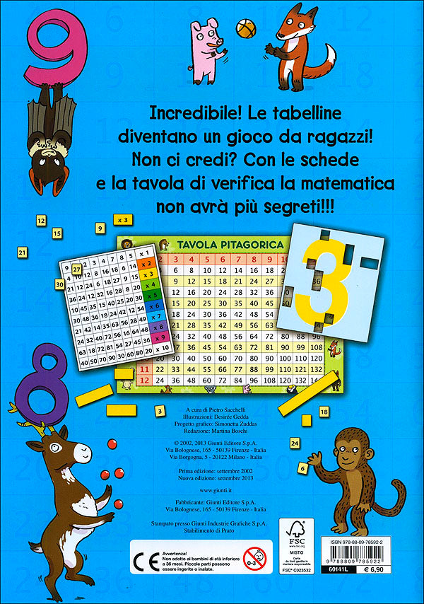 Il gioco segreto per imparare le Tabelline::Con poster gigante della Tavola Pitagorica