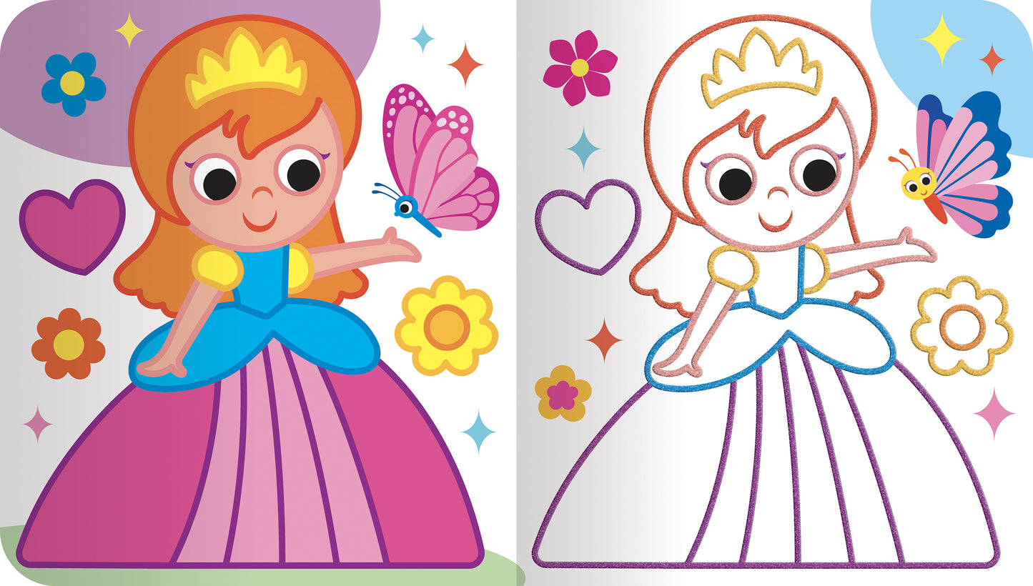 Colora le principesse scintillanti