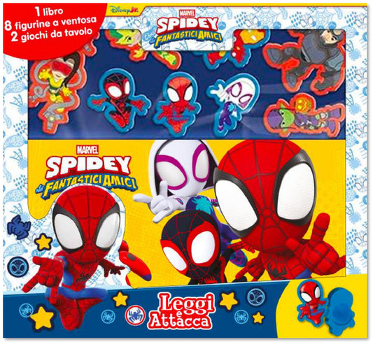 Spidey Leggi e attacca::1 libro, 8 figurine, 2 giochi da tavolo