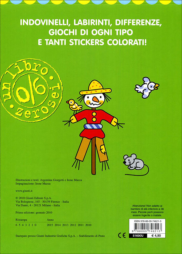 Primi passatempi con stickers. La Fattoria::Contiene 80 stickers