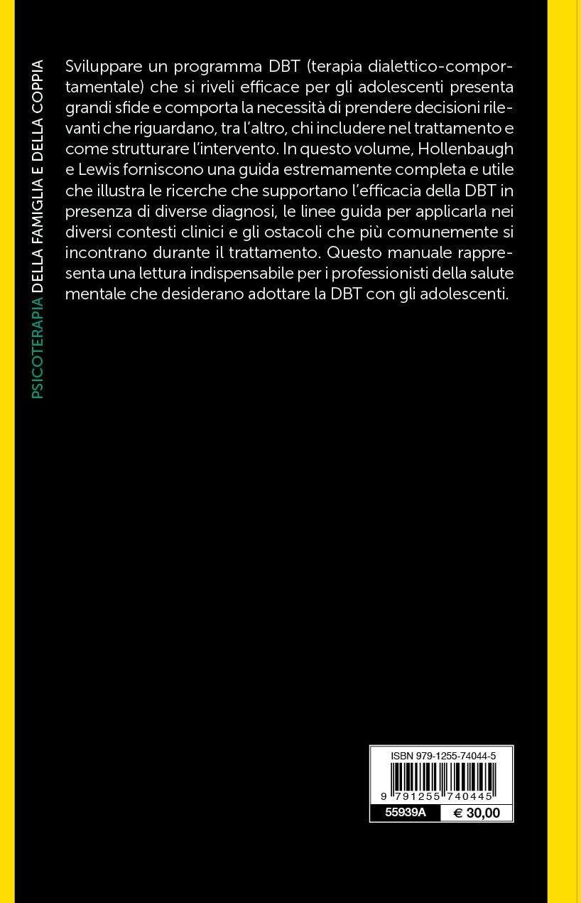 Terapia dialettico-comportamentale con adolescenti::Contesto, trattamenti e diagnosi