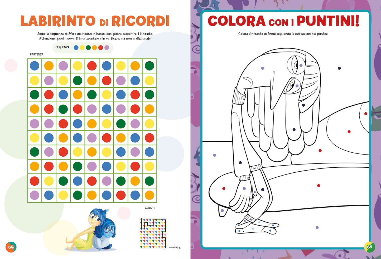 100 Pagine di giochi e attività Inside Out 2::Con tanti adesivi