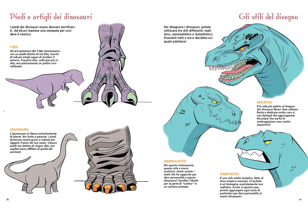 Disegnare dinosauri::Corso di disegno