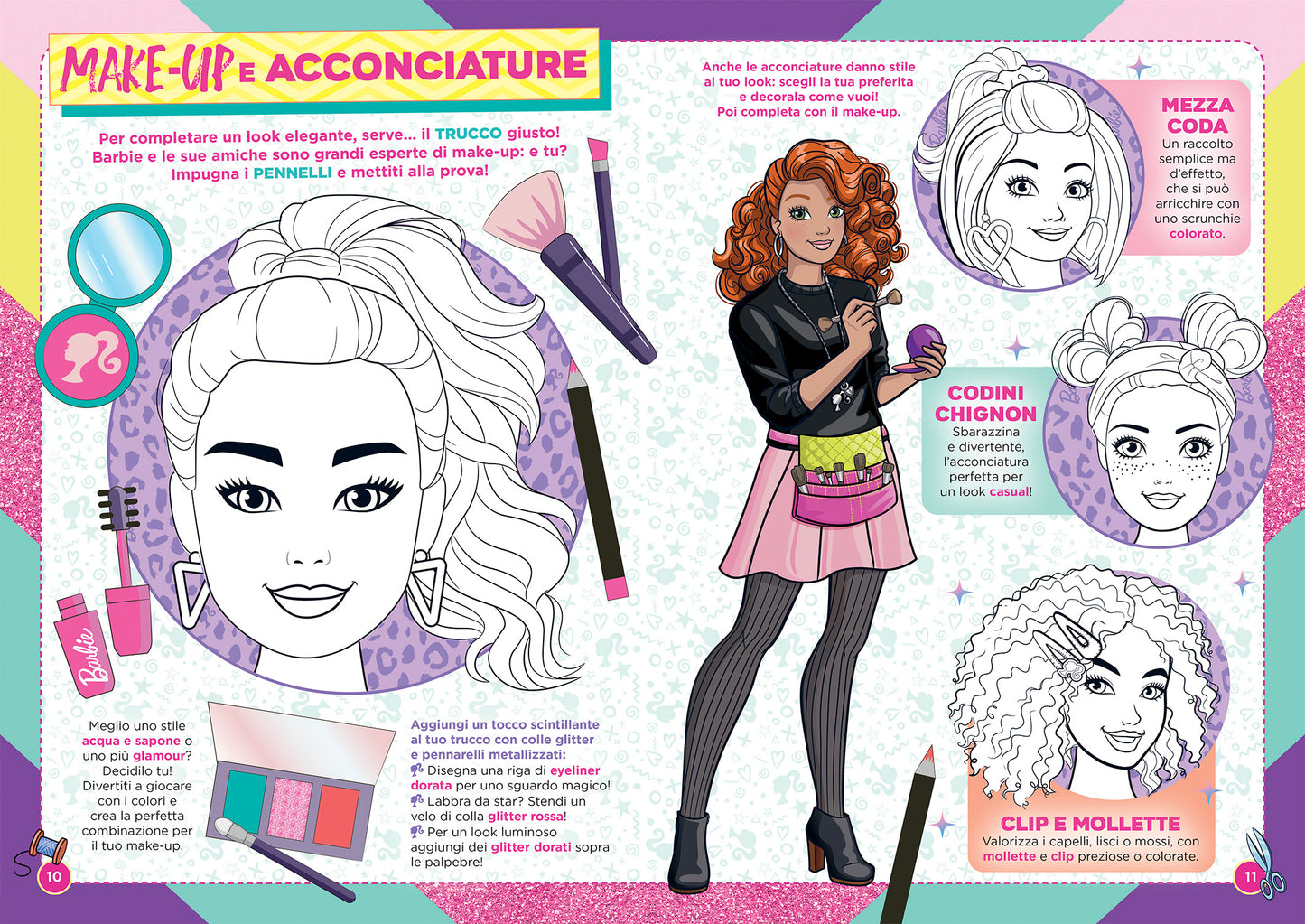 Barbie. Scenari sticker. Fashion week