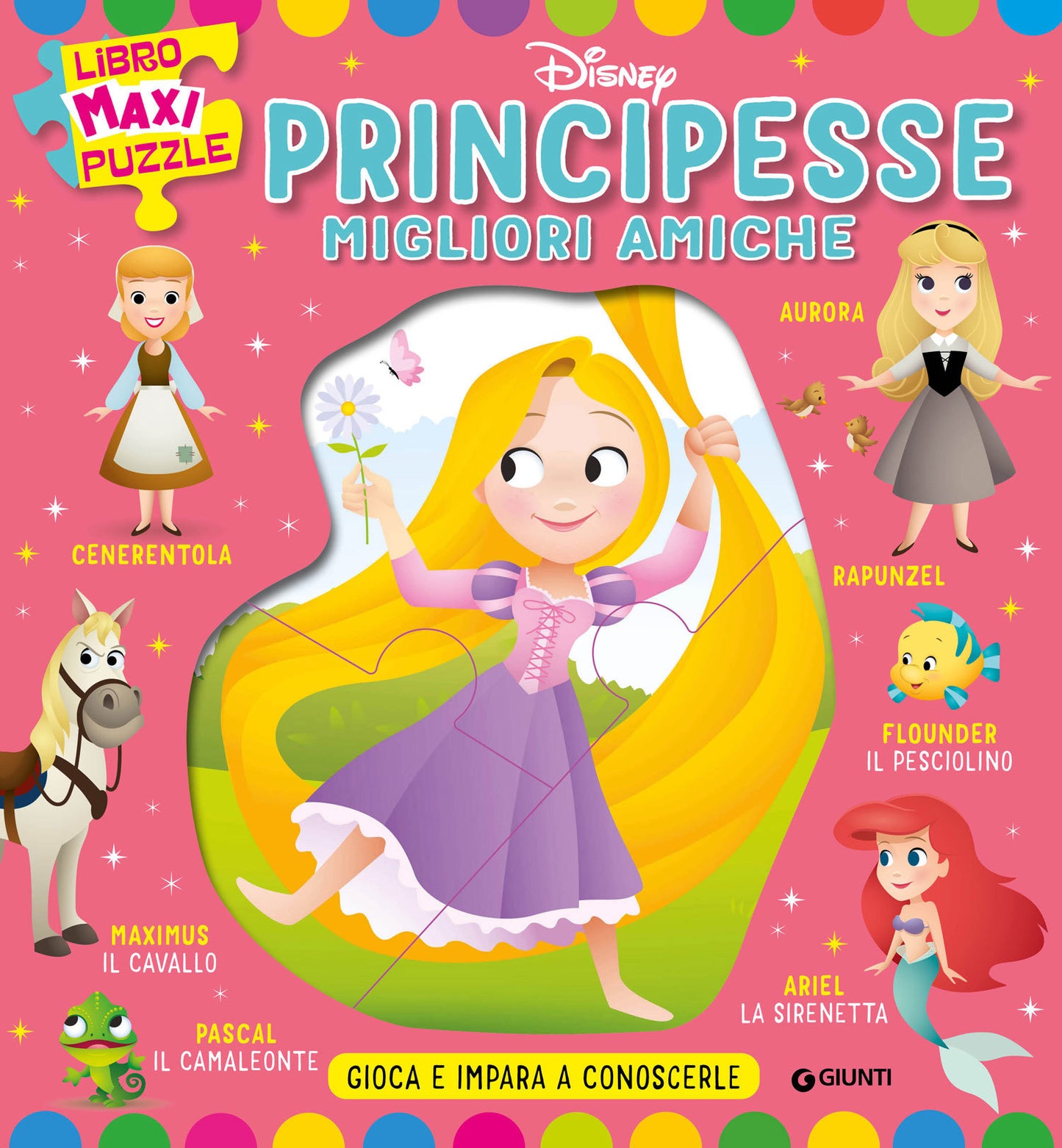 Libro Maxi Puzzle Disney Principesse Migliori amiche::Gioca e impara a conoscerle