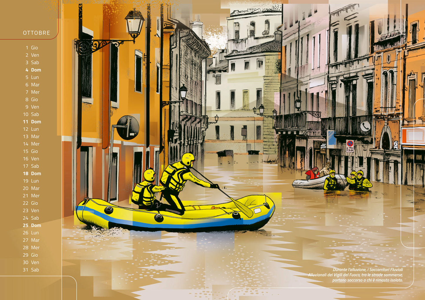Calendario 2026 Vigili del Fuoco - da parete::Nel segno del soccorso