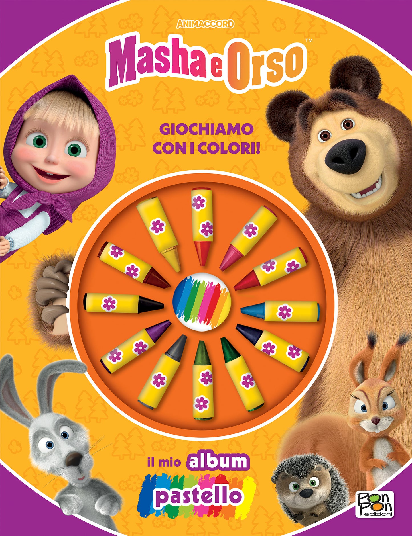 Masha e Orso. Il mio album pastello. Giochiamo con i colori!