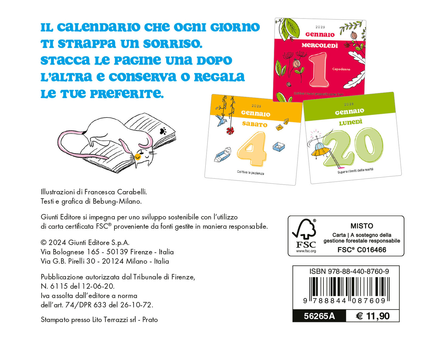 Calendario Pensa Positivo 2025 da tavolo (13,8 x 12,7 cm)