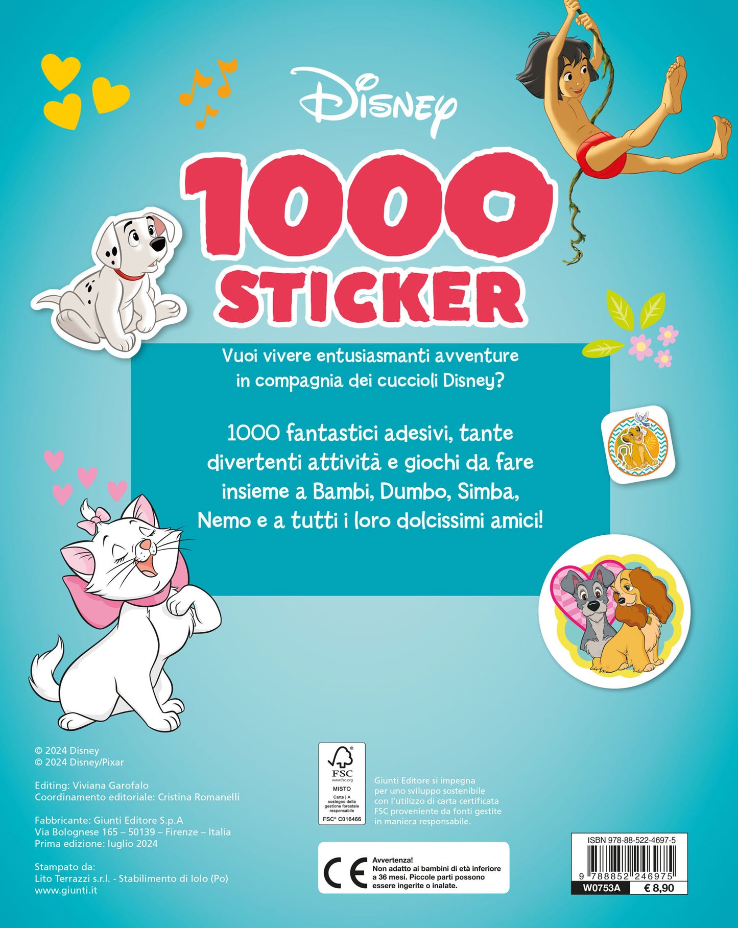 Quanti cuccioli! 1000 Sticker Disney::Tanti giochi e attività