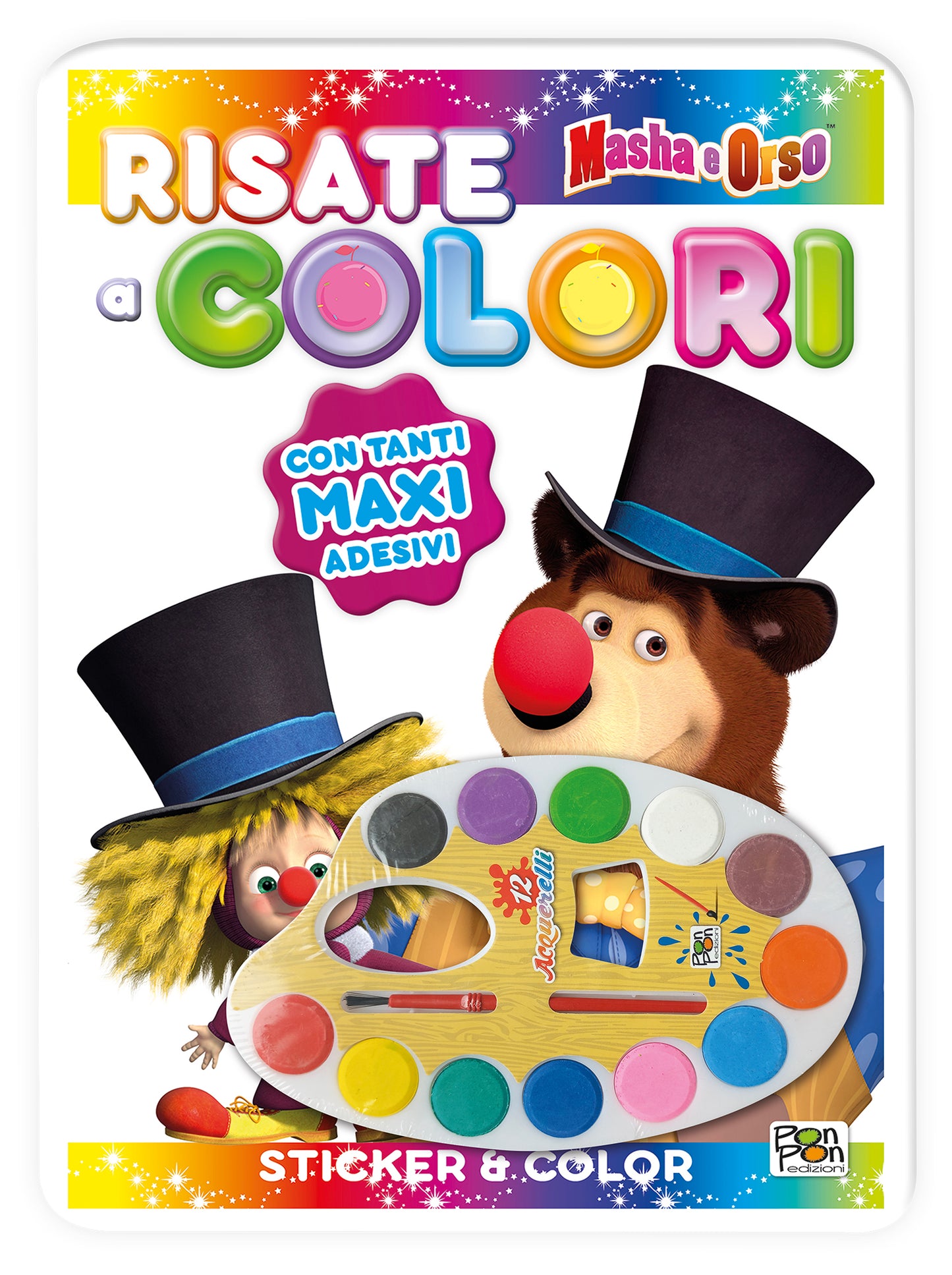Masha e Orso. Activity con gadget. Risate a colori + Acquerelli