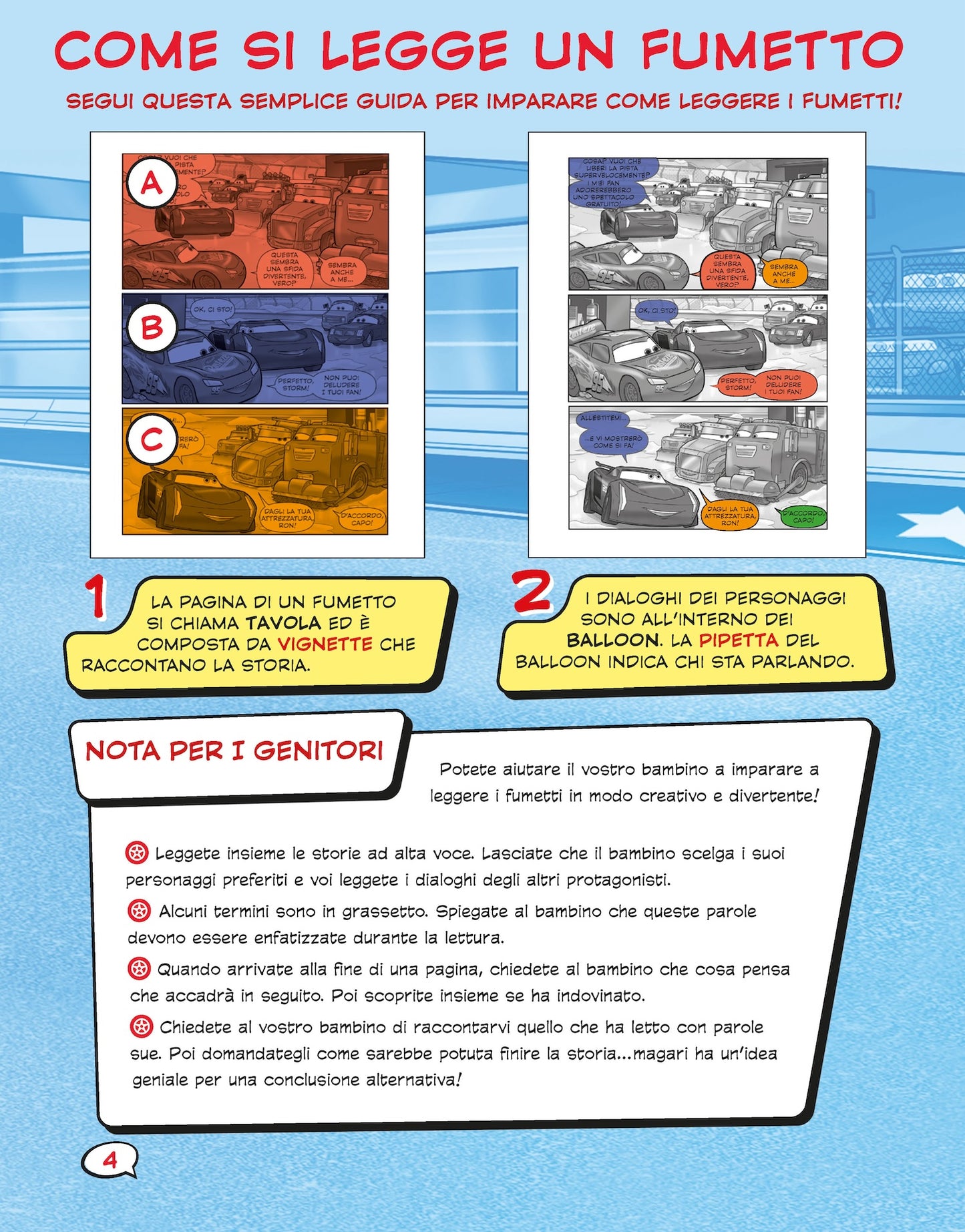 Cars Prime letture a fumetti!::Impara a leggere con le storie a fumetti!