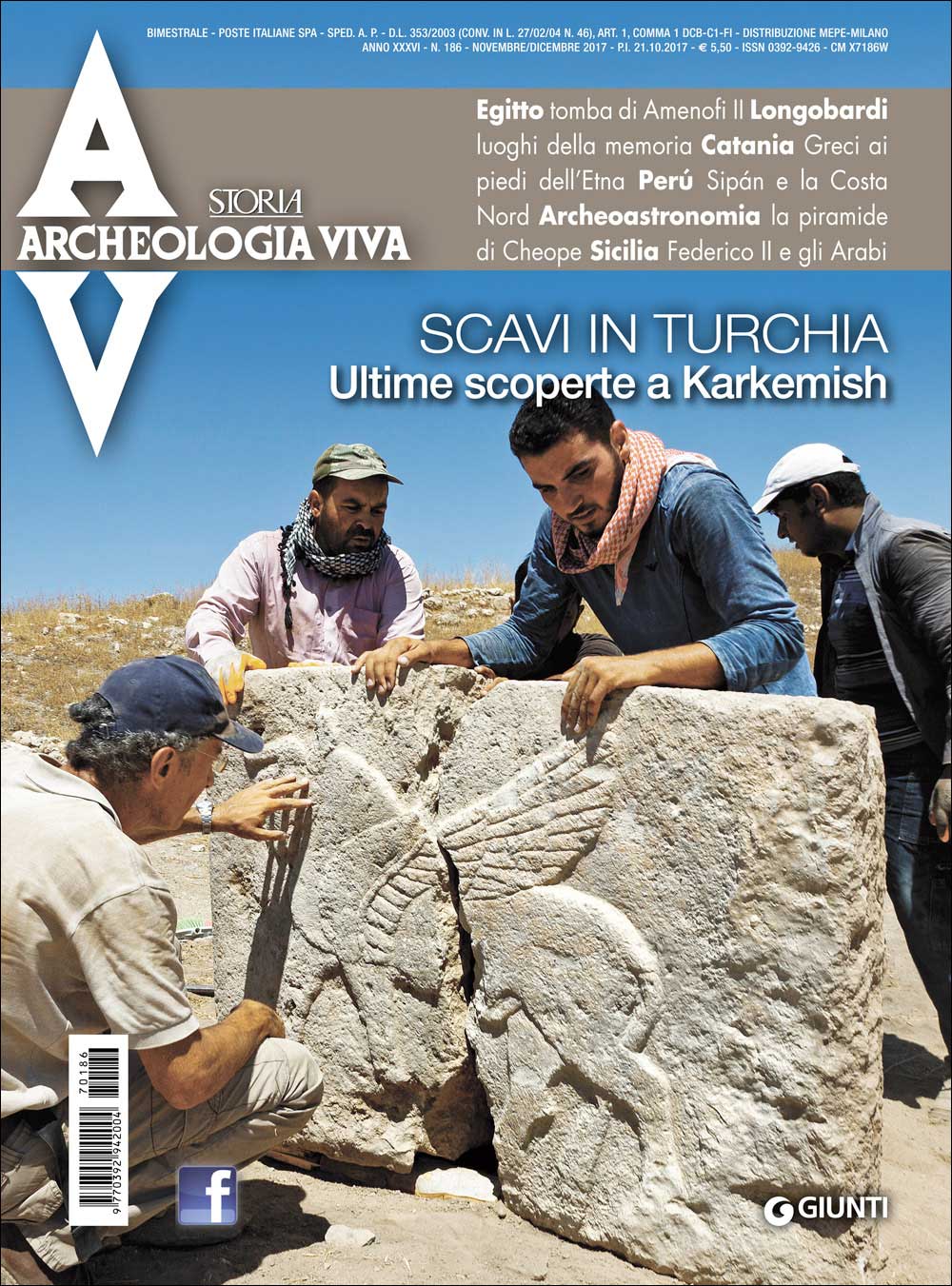 Archeologia Viva n. 186 - novembre/dicembre 2017::Rivista bimestrale