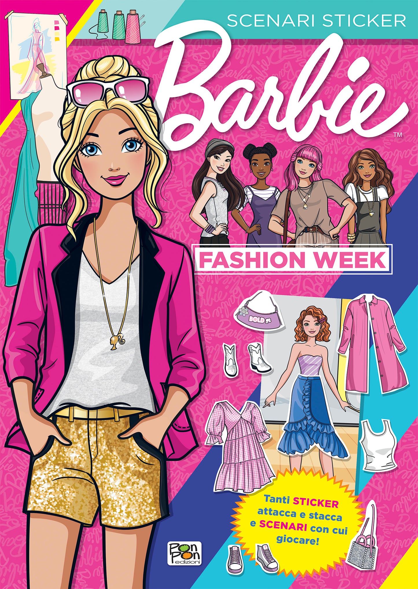 Barbie. Scenari sticker. Fashion week