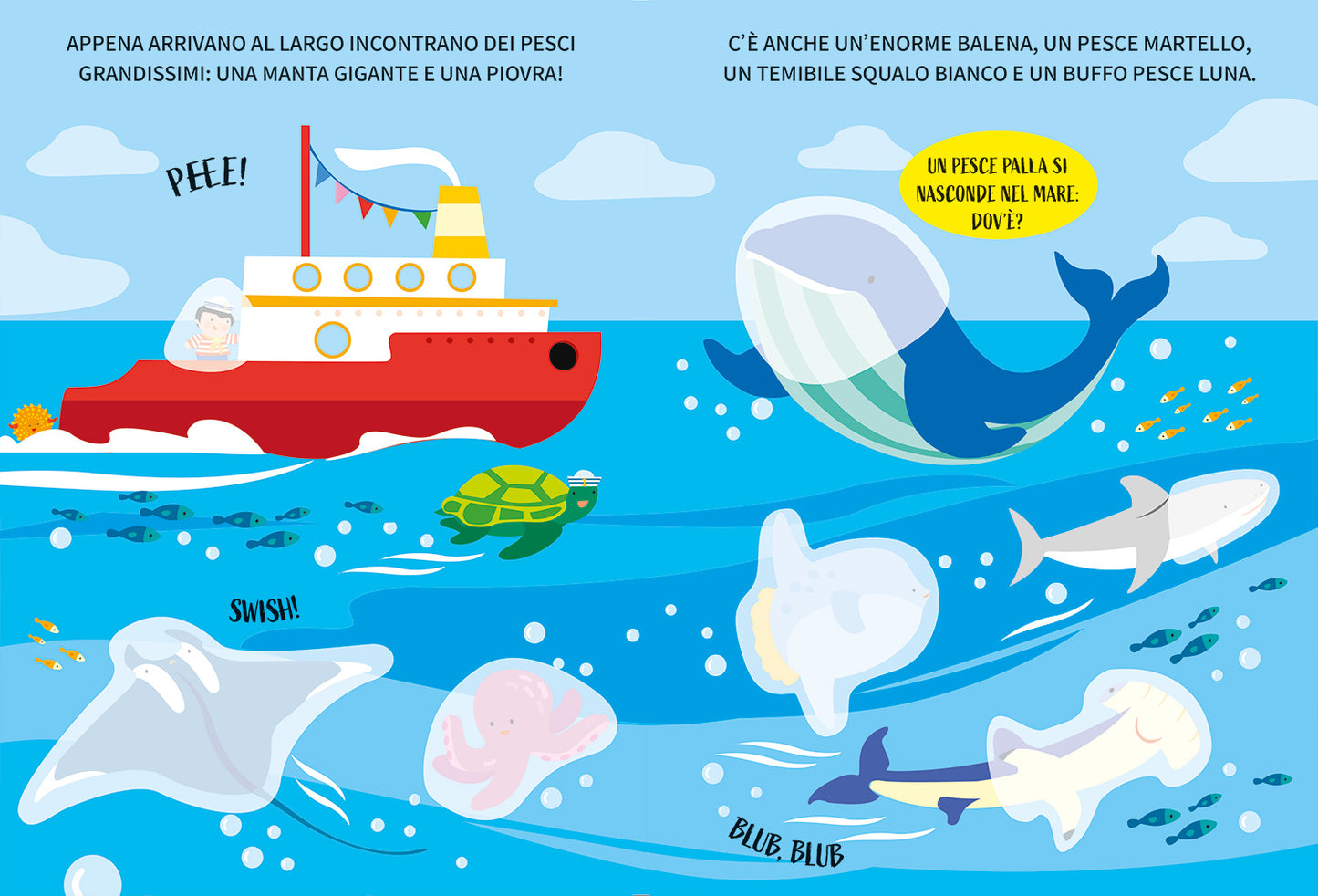 Io coloro con gli stickers. Il mare