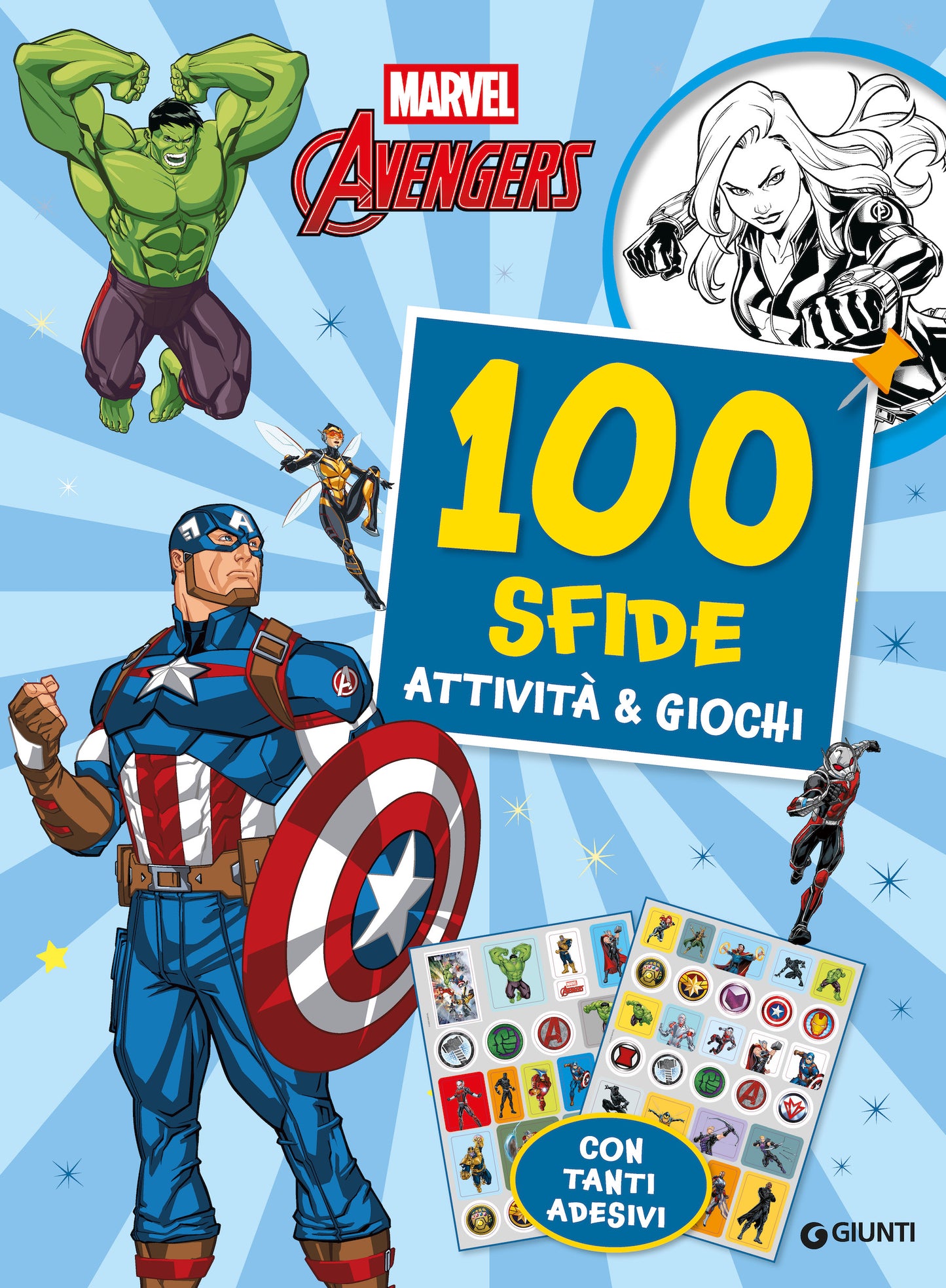 Avengers 100 sfide Attività e giochi::Con tanti adesivi