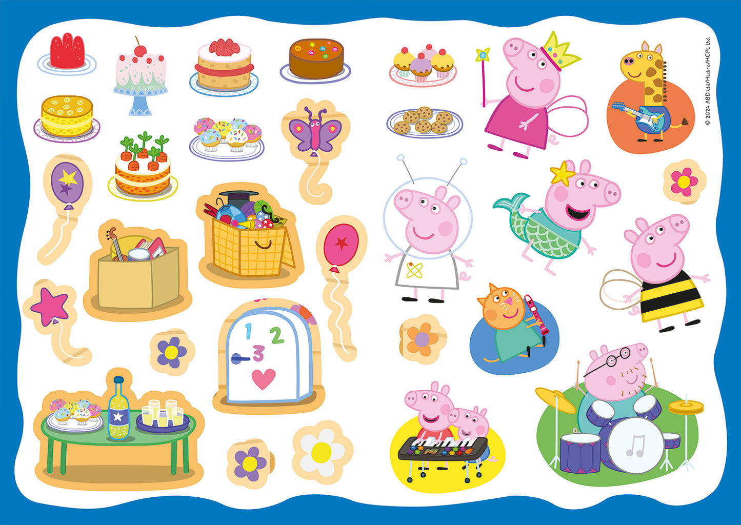 Festeggia con Peppa::Con tanti giochi e sticker