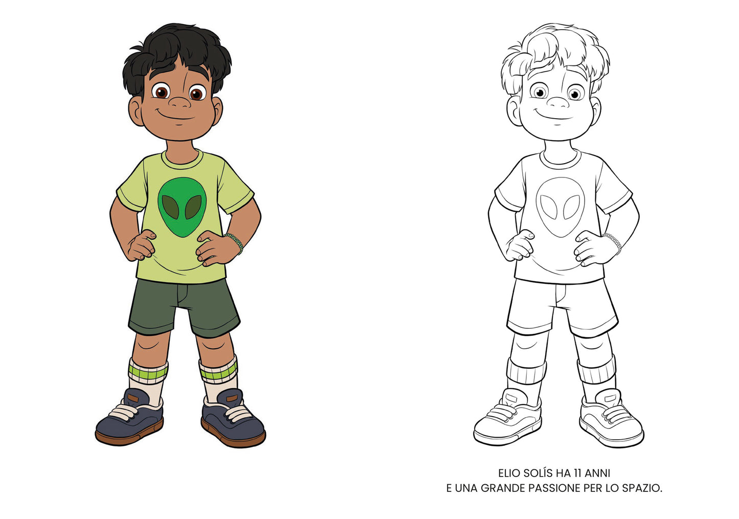 Elio Primo album da colorare::Avventura fra le stelle