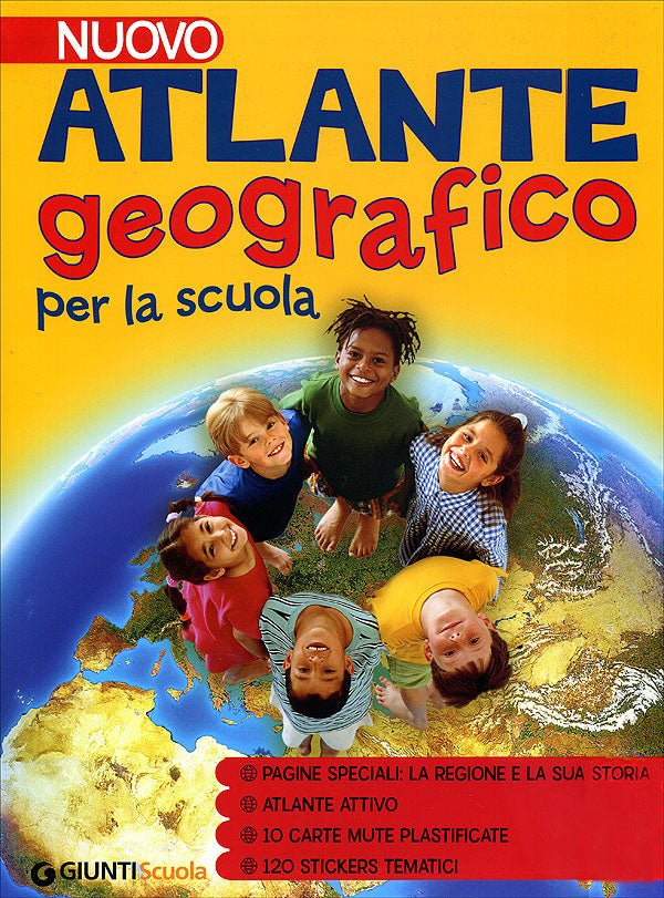 Nuovo Atlante geografico per la scuola::Pagine speciali: la regione e la sua storia. Atlante attivo. 10 carte mute plastificate. 120 stickers tematici.