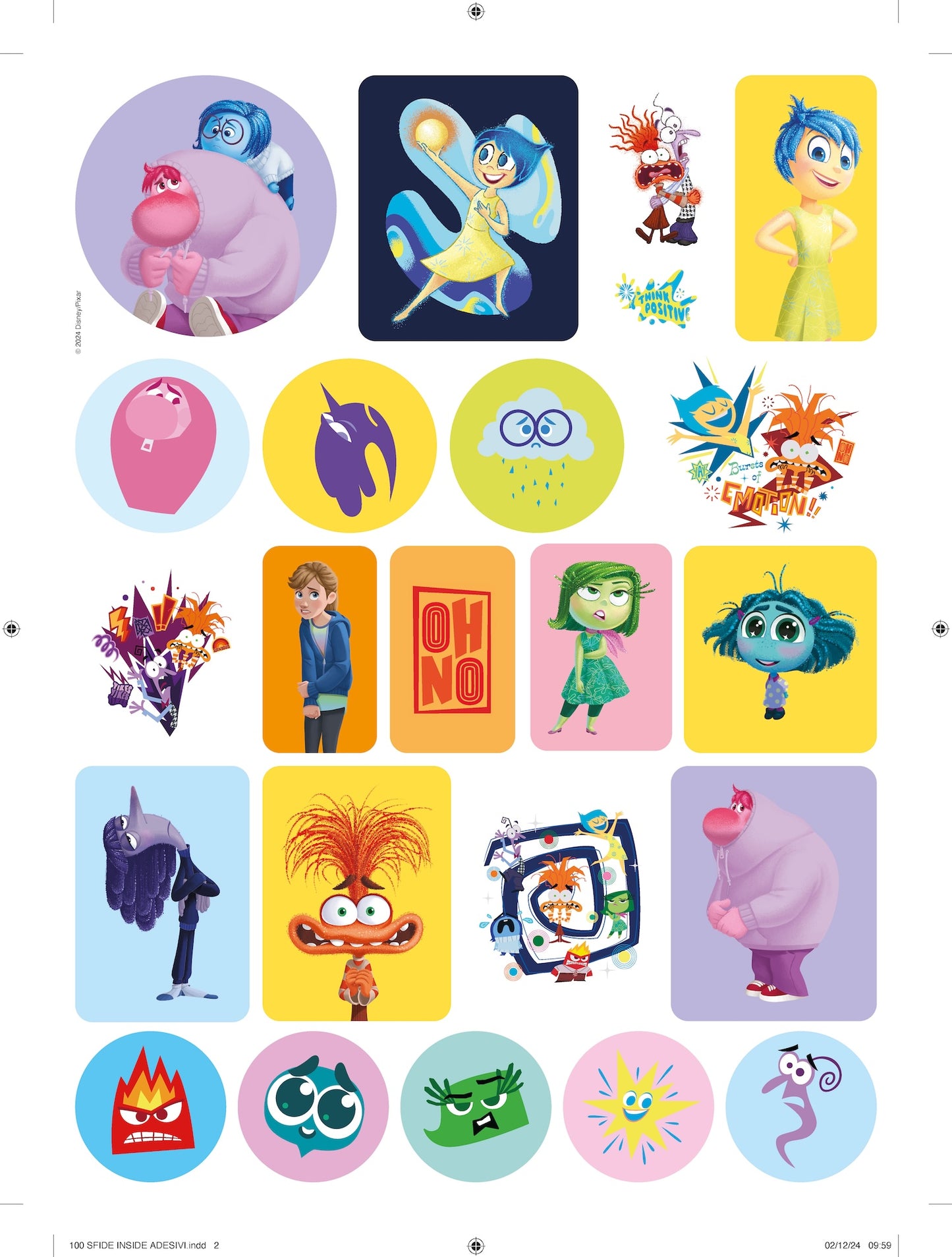 100 Pagine di giochi e attività Inside Out 2::Con tanti adesivi