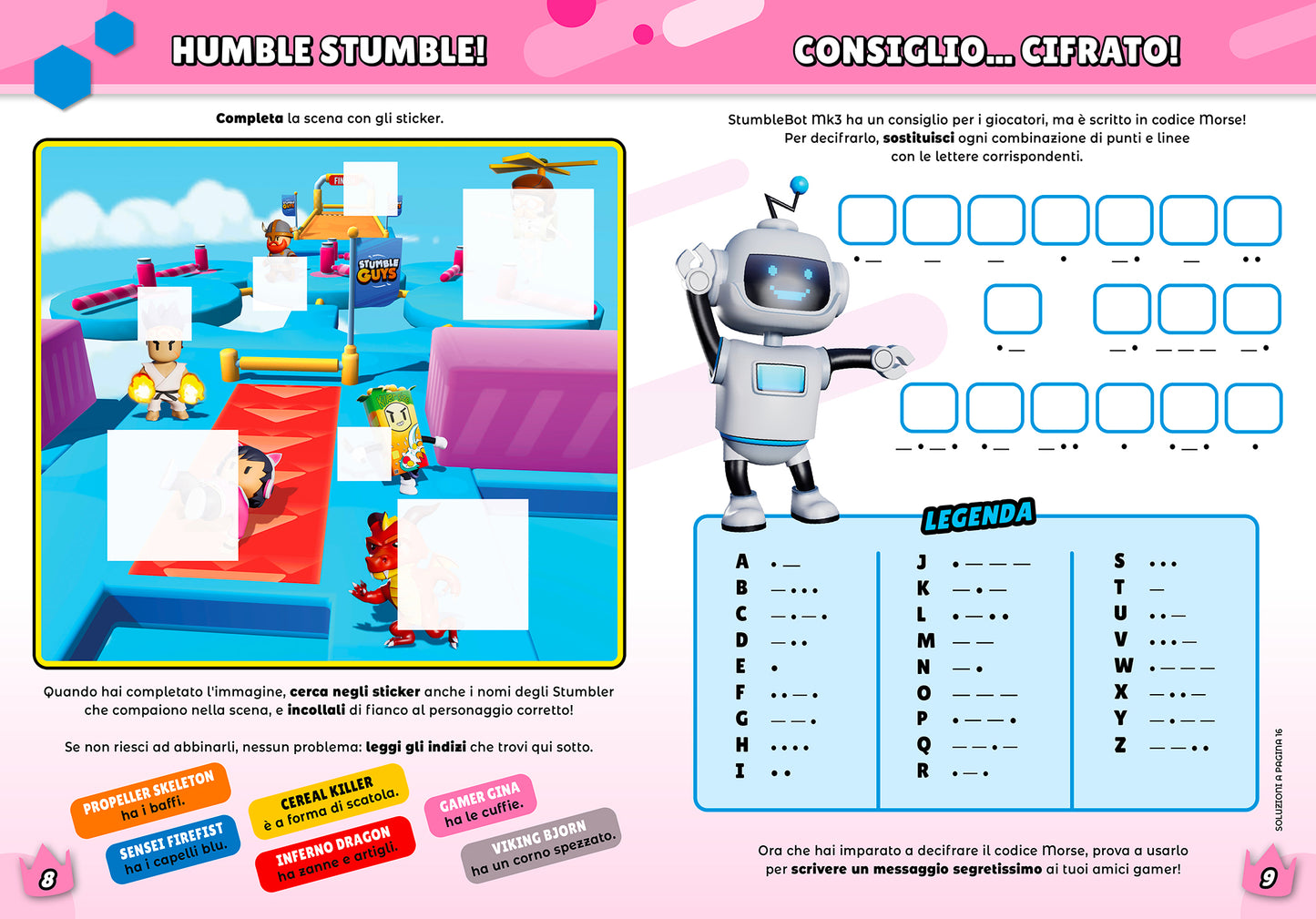 Stumble Guys. Activity con gadget. Sticker & game