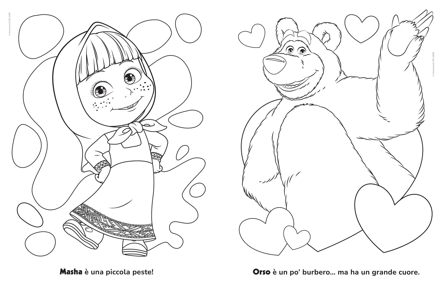 Masha e Orso. Il mio album pastello. Giochiamo con i colori!