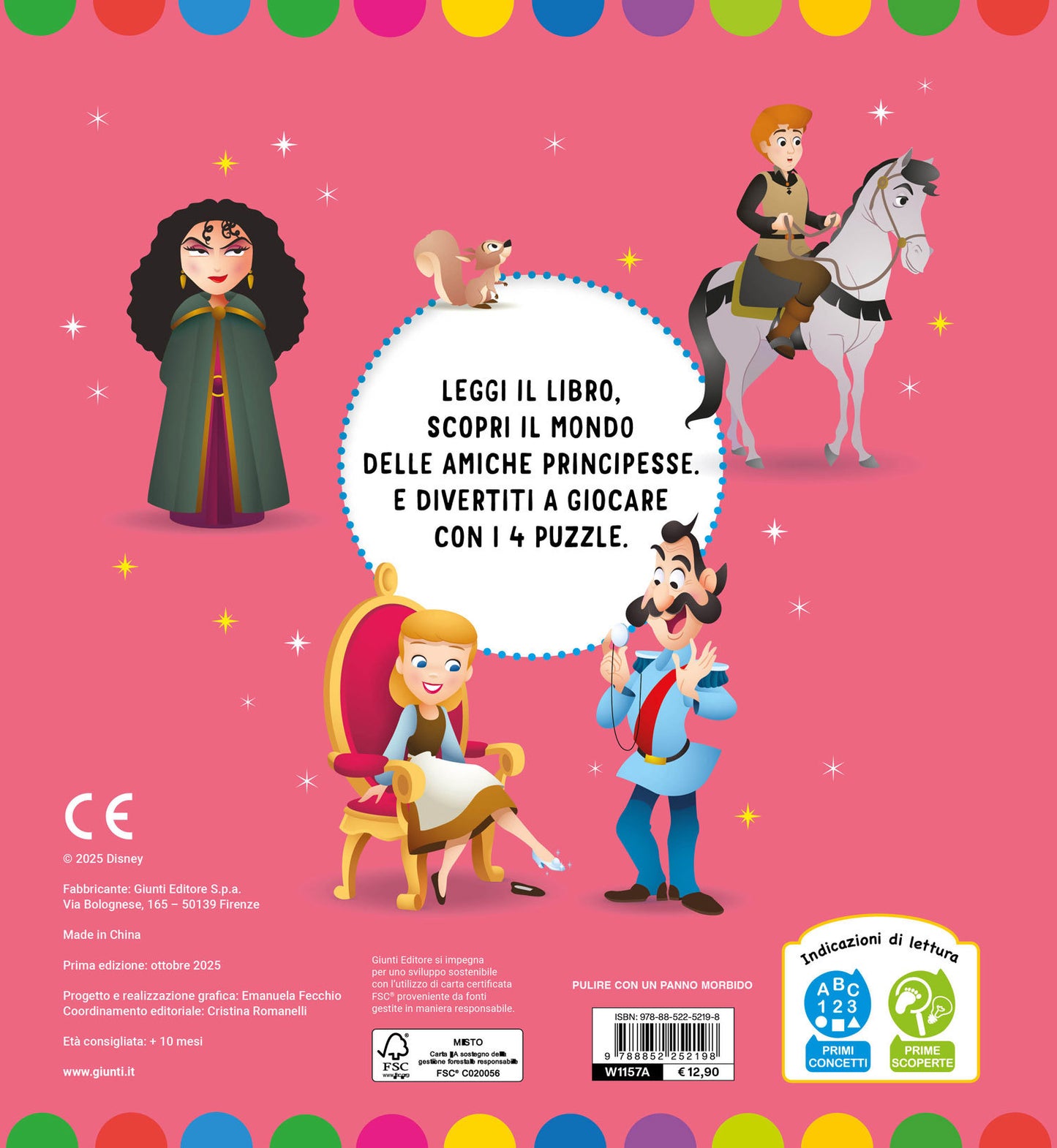 Libro Maxi Puzzle Disney Principesse Migliori amiche::Gioca e impara a conoscerle