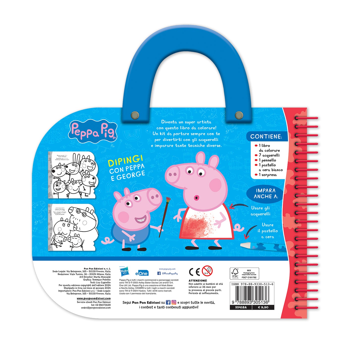 Peppa Pig. I colorelli. Valigetta con acquerelli