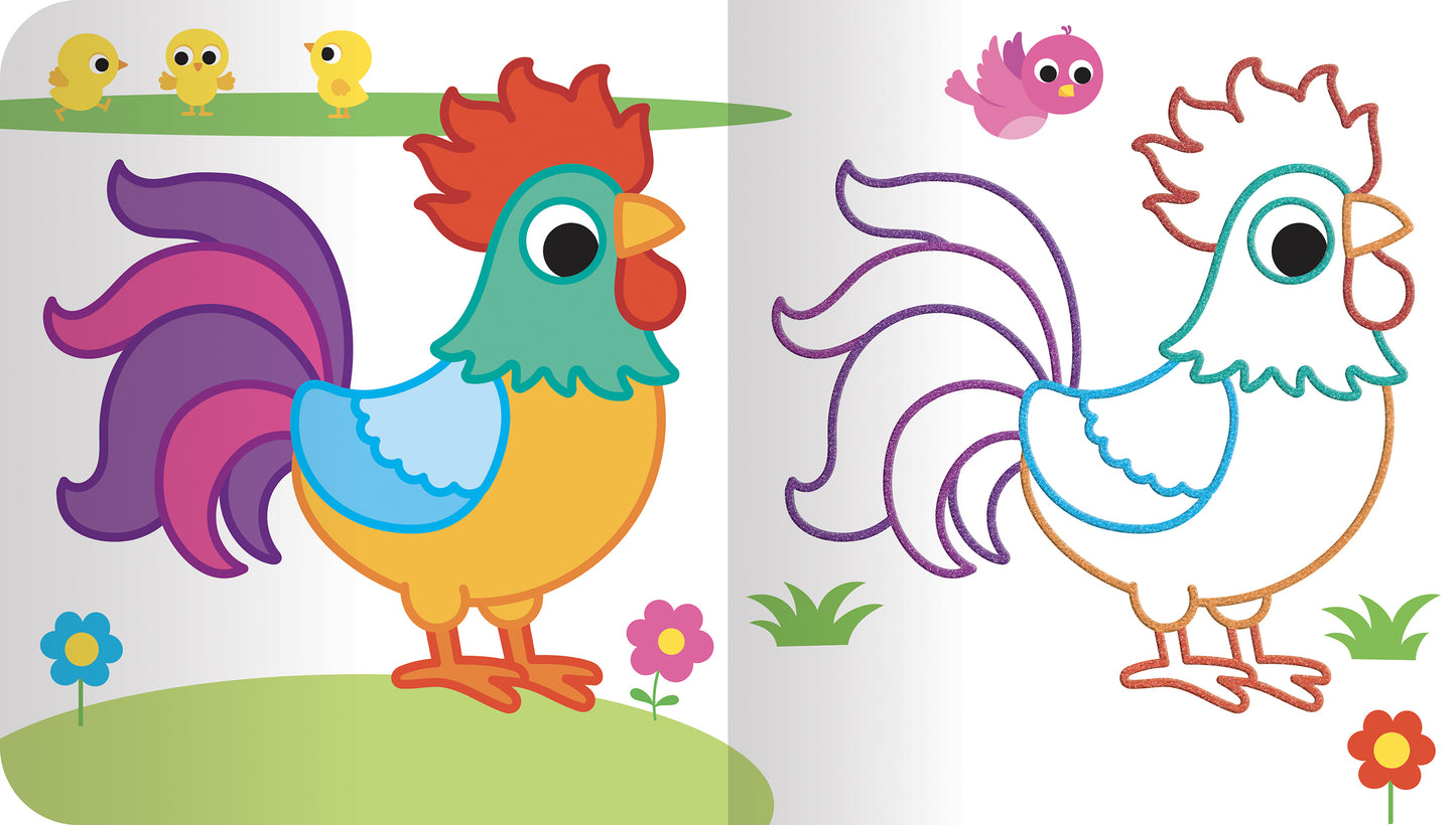 Colora la fattoria scintillante