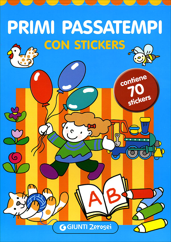 Primi passatempi con stickers::contiene 70 stickers