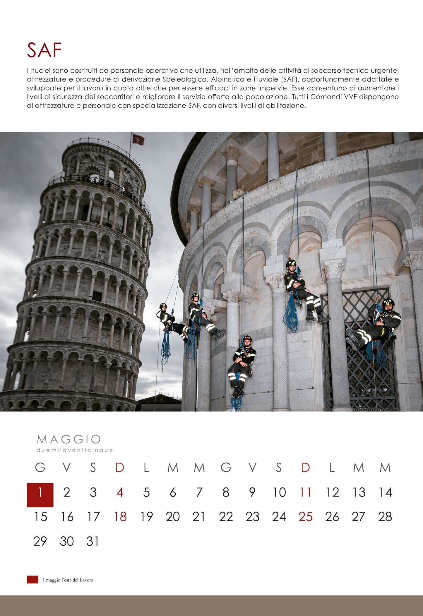 Calendario duemilaventicinque Vigili del Fuoco::Gioco di Squadra