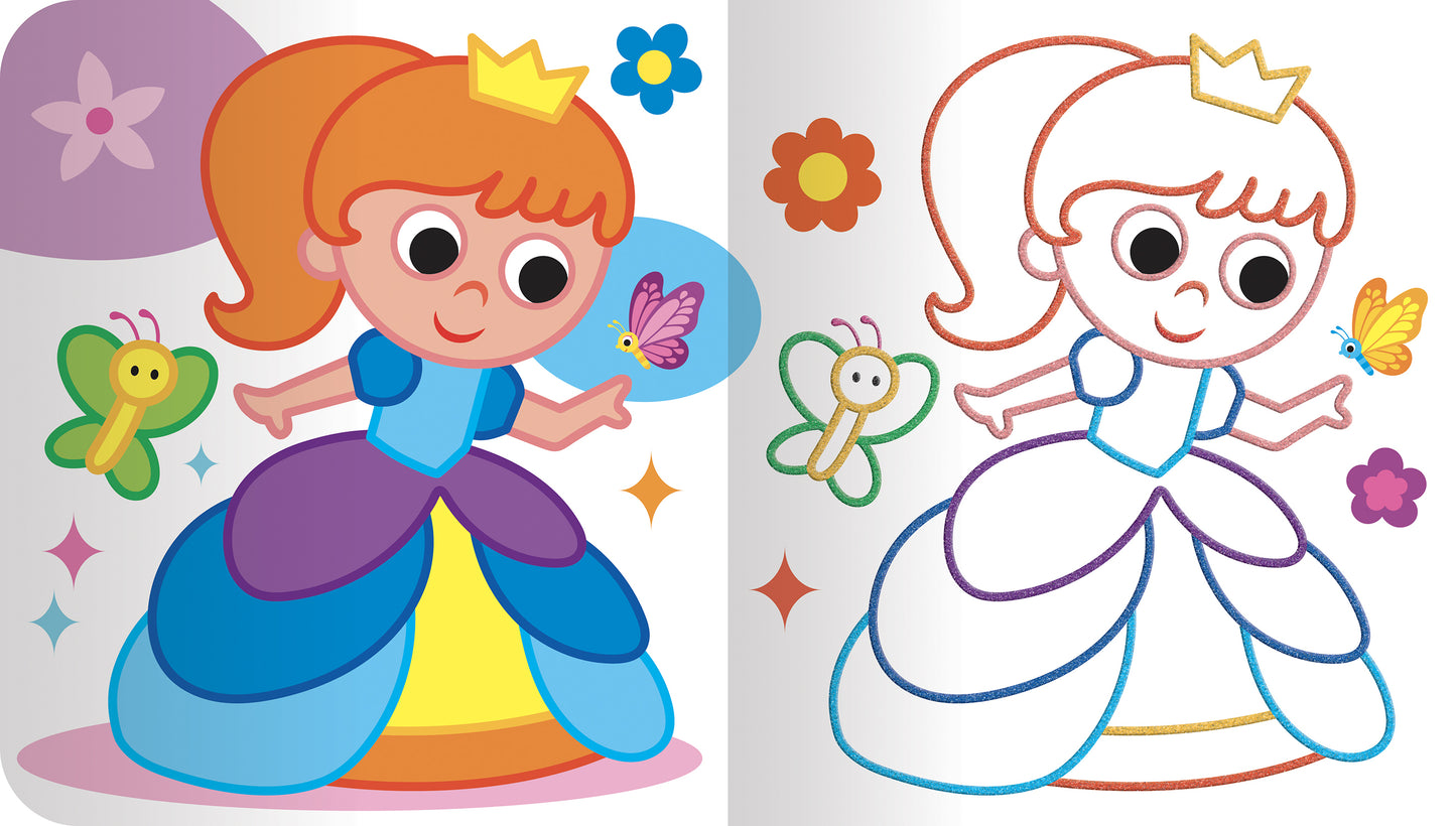 Colora le principesse scintillanti