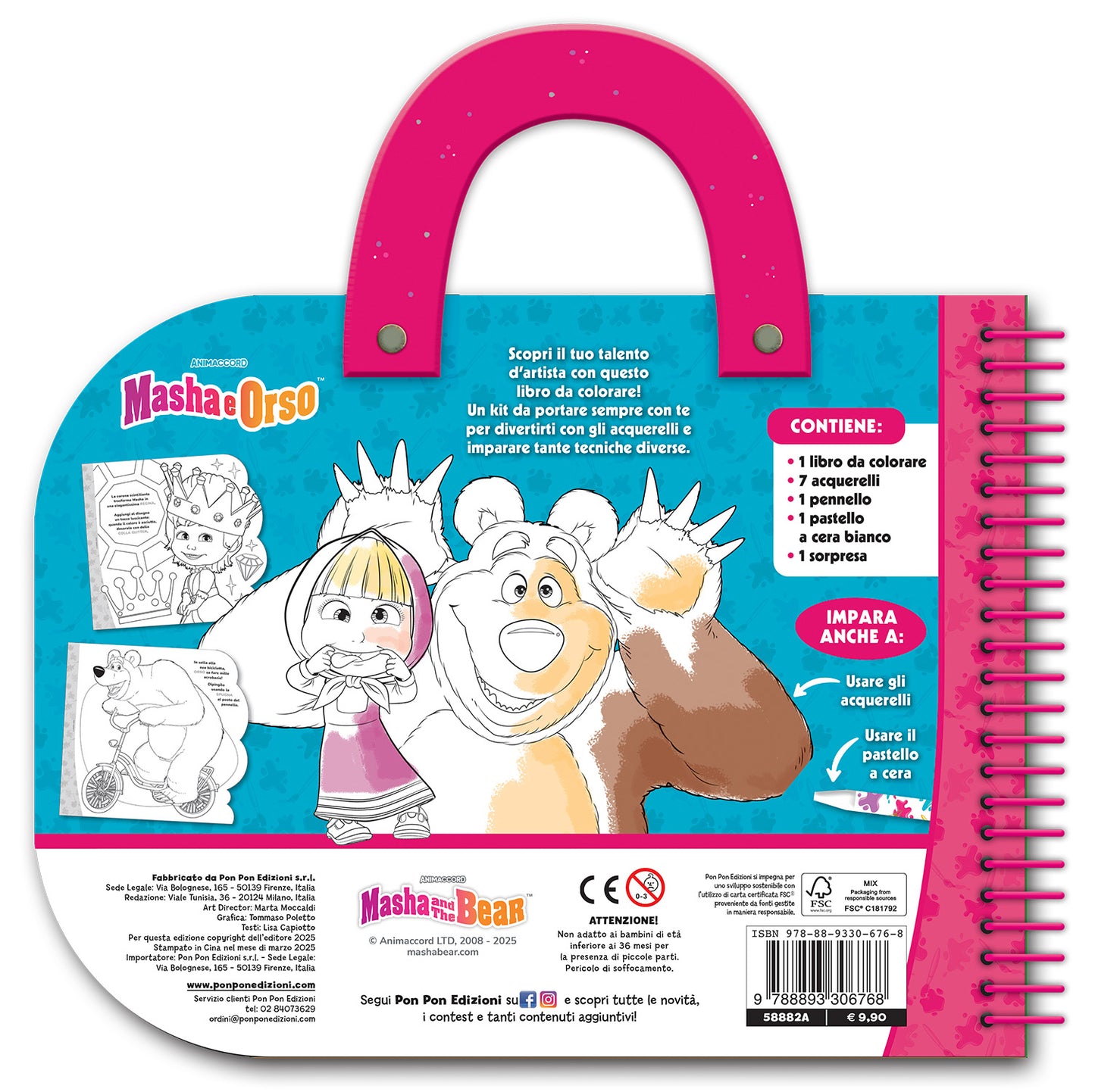 Masha e Orso. I colorelli. Valigetta con acquerelli