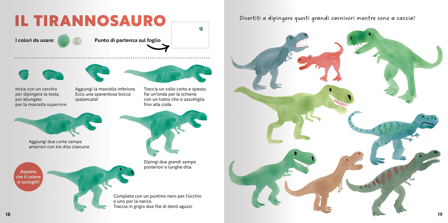 Dinosauri in 3 colpi di pennello