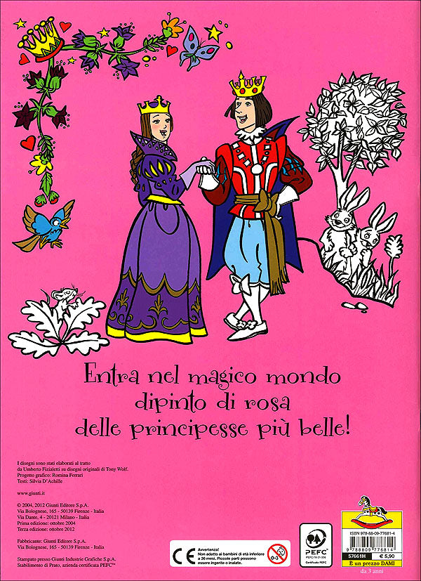 Il Superlibro delle Principesse da colorare::Con corona, scettro e collana da ritagliare