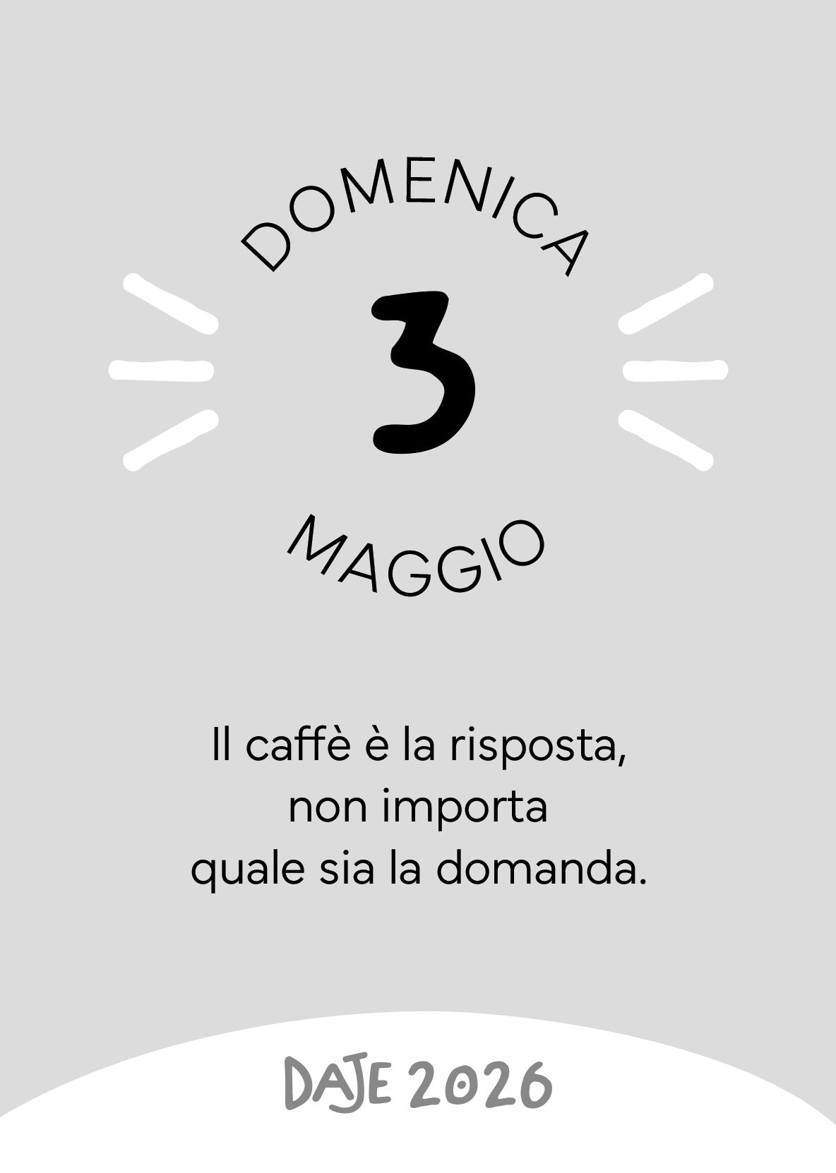 CALENDARIO DAJE 2026 da parete (10 X 14 cm)